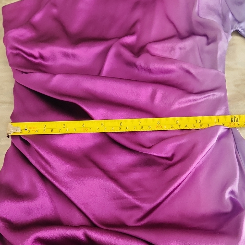 Nicole Miller Purple Satin Dress - Picture 5 of 6